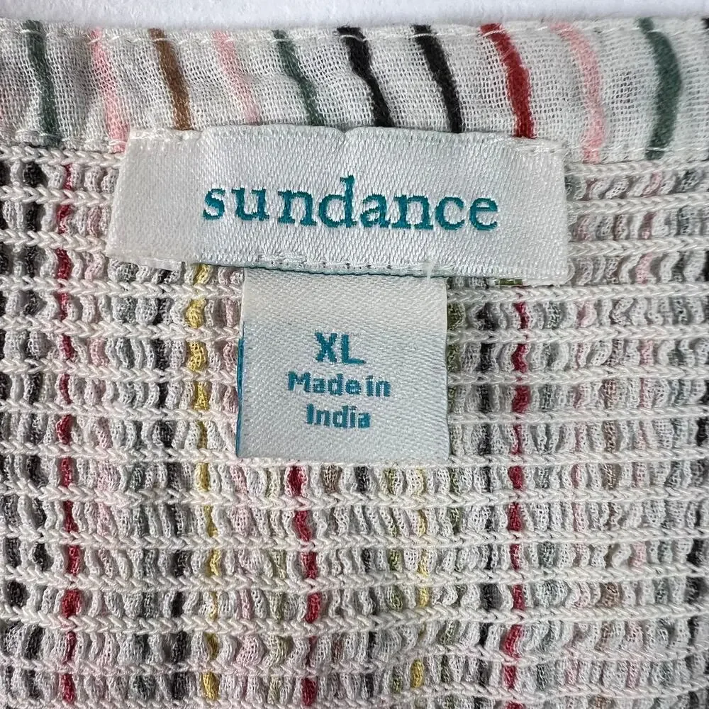 Sundance Women's Tunic Tank Top Rainbow Multicolor Floral Embroidered Size XL - Picture 3 of 16